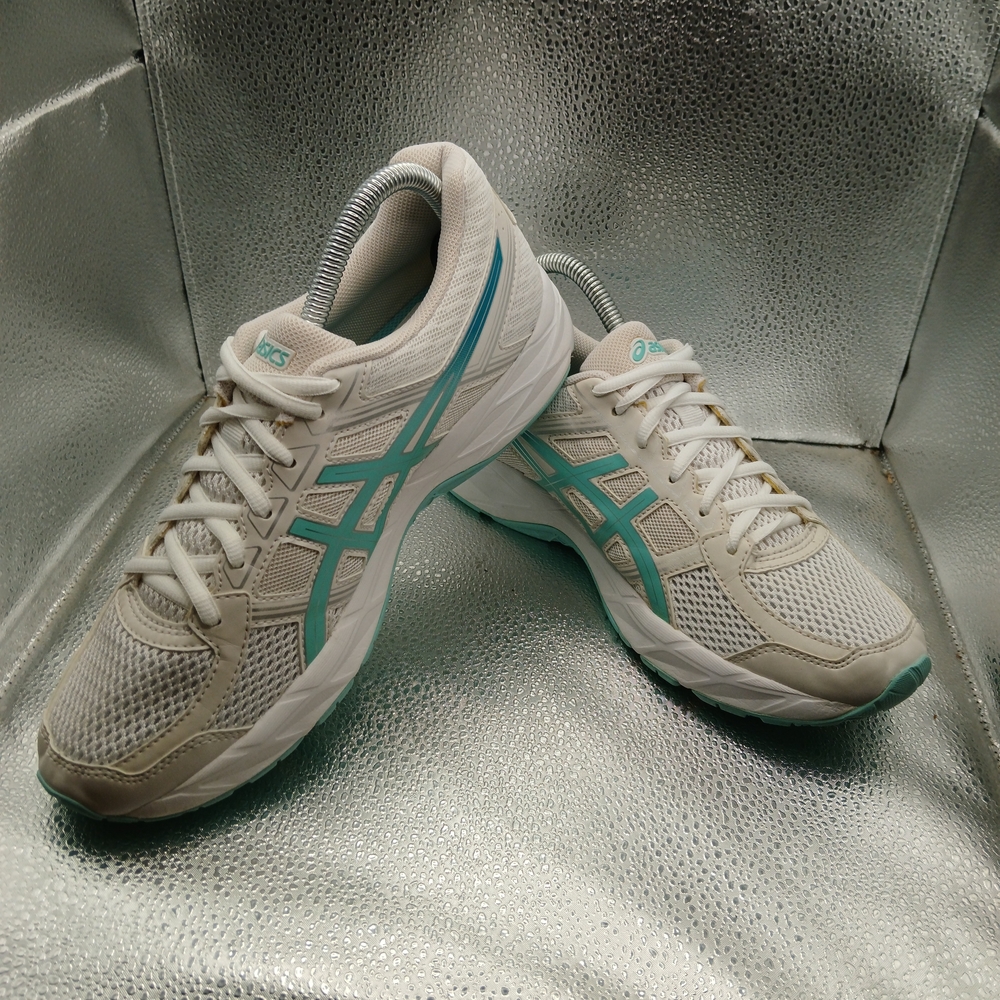 Asics Gel Contend 4 White & Teal Sneakers Womens Size 9